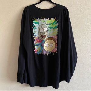 Rick and Morty Oversized Black Long Sleeve